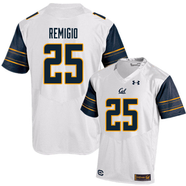 Men #25 Nikko Remigio Cal Bears UA College Football Jerseys Sale-White